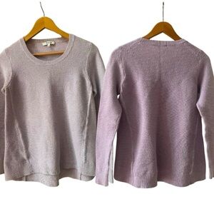 Madewell light pink riverside texture sweater. Size Small, relaxed fit.
